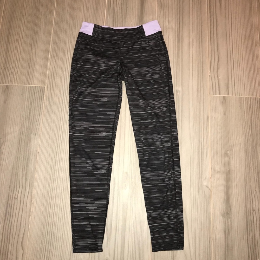 Black w/ White Stripe Yoga Pants